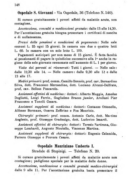 Almanacco igienico-sanitario ... della citta e provincia di Torino