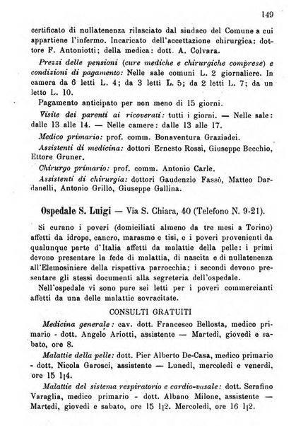 Almanacco igienico-sanitario ... della citta e provincia di Torino