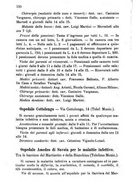 Almanacco igienico-sanitario ... della citta e provincia di Torino