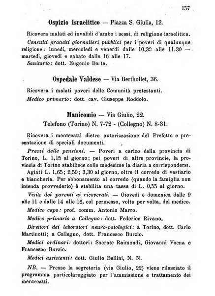 Almanacco igienico-sanitario ... della citta e provincia di Torino