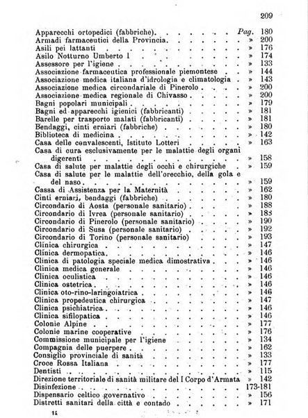 Almanacco igienico-sanitario ... della citta e provincia di Torino