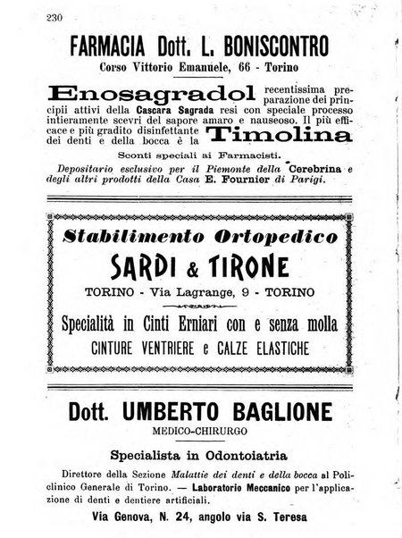 Almanacco igienico-sanitario ... della citta e provincia di Torino