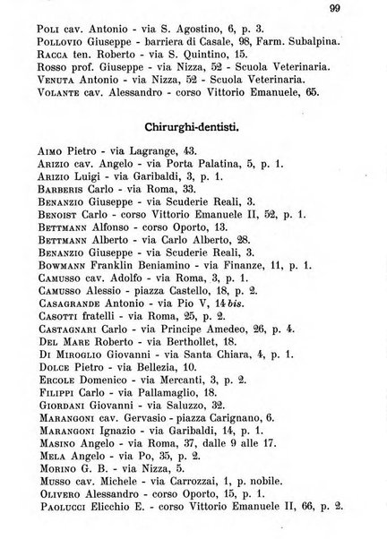 Almanacco igienico-sanitario ... della citta e provincia di Torino