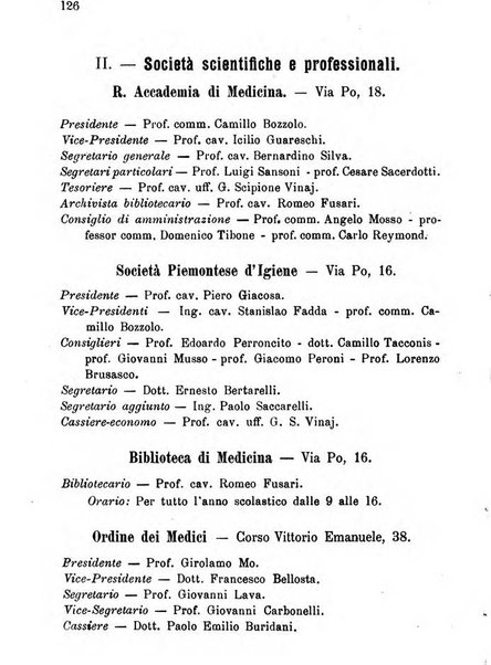 Almanacco igienico-sanitario ... della citta e provincia di Torino