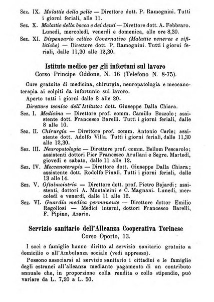 Almanacco igienico-sanitario ... della citta e provincia di Torino