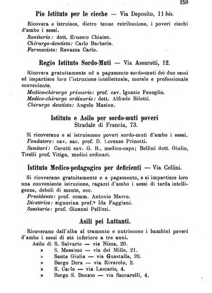 Almanacco igienico-sanitario ... della citta e provincia di Torino