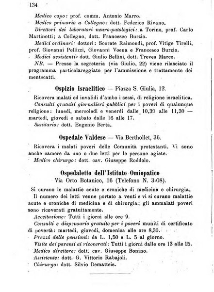 Almanacco igienico-sanitario ... della citta e provincia di Torino