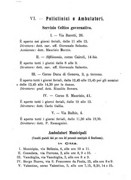 Almanacco igienico-sanitario ... della citta e provincia di Torino