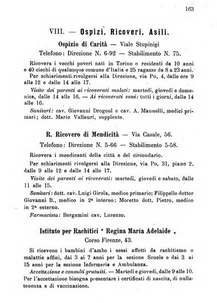 Almanacco igienico-sanitario ... della citta e provincia di Torino