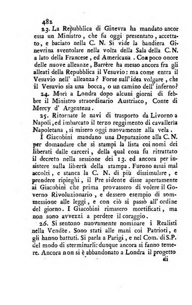 Almanacco istorico politico militare scientifico di tutti gli avvenimenti dell'anno ... premesso un compendio dei fatti più interessanti accaduti nei cinque anni passati, e sarà continuato