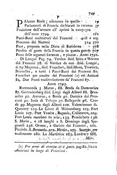 Almanacco istorico politico militare scientifico di tutti gli avvenimenti dell'anno ... premesso un compendio dei fatti più interessanti accaduti nei cinque anni passati, e sarà continuato