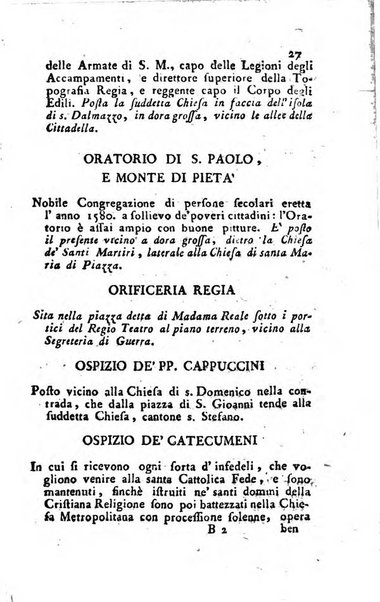 Almanacco reale o sia guida per la città di Torino... presentato per la prima volta a S.S.R.M. dal libraio Onorato Derossi ...