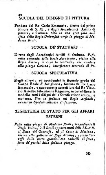 Almanacco reale o sia guida per la città di Torino... presentato per la prima volta a S.S.R.M. dal libraio Onorato Derossi ...