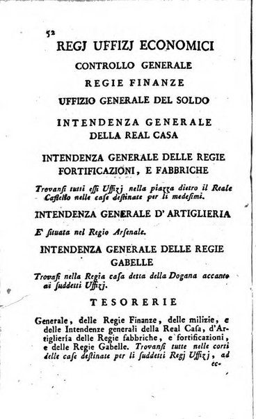 Almanacco reale o sia guida per la città di Torino... presentato per la prima volta a S.S.R.M. dal libraio Onorato Derossi ...