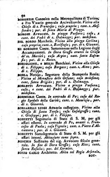 Almanacco reale o sia guida per la città di Torino... presentato per la prima volta a S.S.R.M. dal libraio Onorato Derossi ...