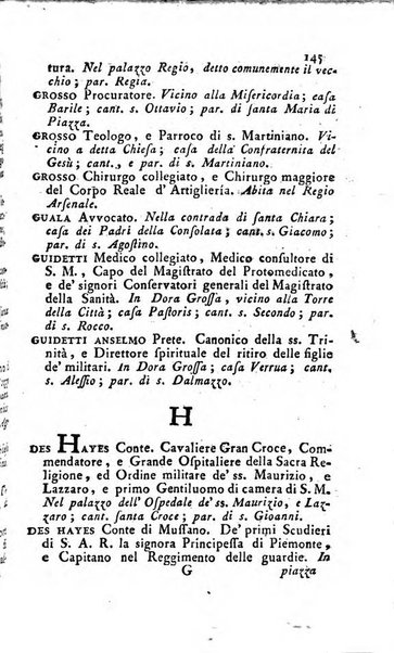 Almanacco reale o sia guida per la città di Torino... presentato per la prima volta a S.S.R.M. dal libraio Onorato Derossi ...