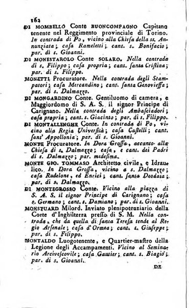 Almanacco reale o sia guida per la città di Torino... presentato per la prima volta a S.S.R.M. dal libraio Onorato Derossi ...