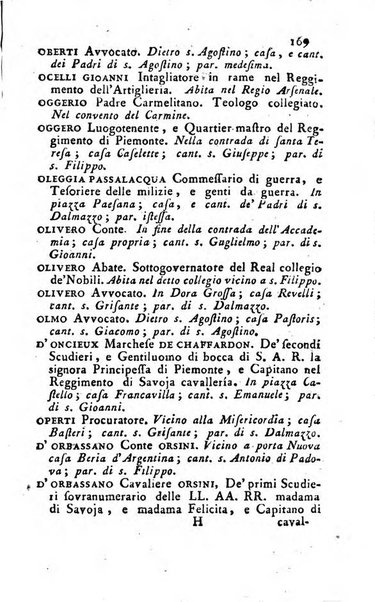 Almanacco reale o sia guida per la città di Torino... presentato per la prima volta a S.S.R.M. dal libraio Onorato Derossi ...