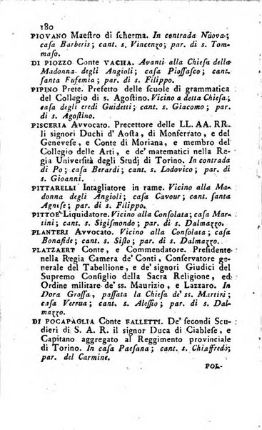 Almanacco reale o sia guida per la città di Torino... presentato per la prima volta a S.S.R.M. dal libraio Onorato Derossi ...