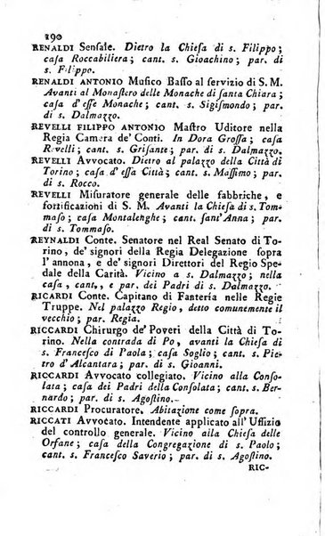 Almanacco reale o sia guida per la città di Torino... presentato per la prima volta a S.S.R.M. dal libraio Onorato Derossi ...