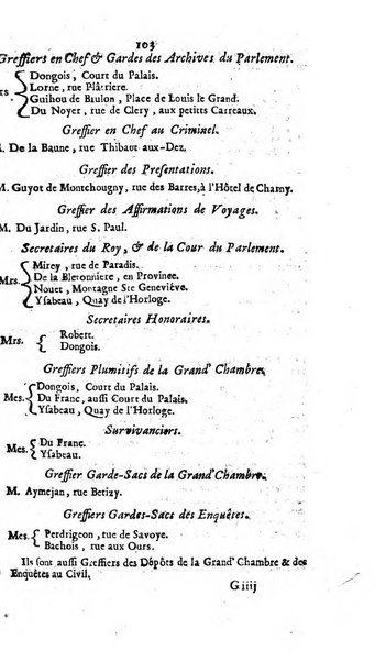 Almanach royal, ... présenté a Sa Majesté pour la premiere fois en 1699 ...