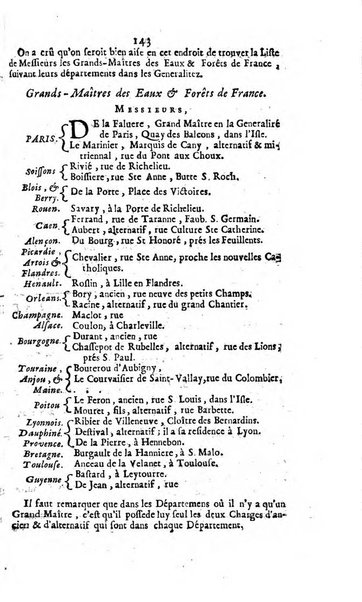 Almanach royal, ... présenté a Sa Majesté pour la premiere fois en 1699 ...