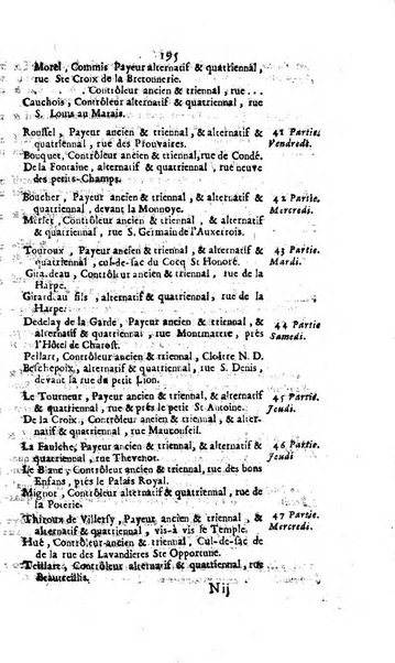 Almanach royal, ... présenté a Sa Majesté pour la premiere fois en 1699 ...