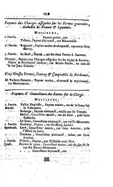 Almanach royal, ... présenté a Sa Majesté pour la premiere fois en 1699 ...