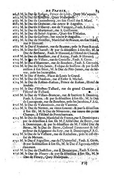 Almanach royal, ... présenté a Sa Majesté pour la premiere fois en 1699 ...