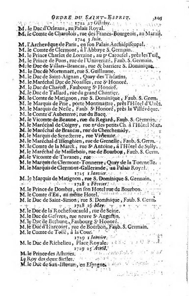 Almanach royal, ... présenté a Sa Majesté pour la premiere fois en 1699 ...