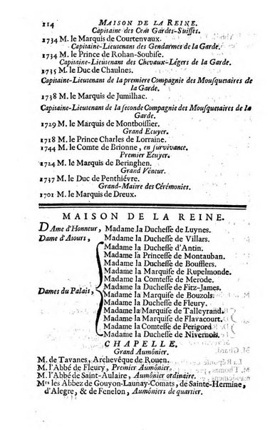 Almanach royal, ... présenté a Sa Majesté pour la premiere fois en 1699 ...