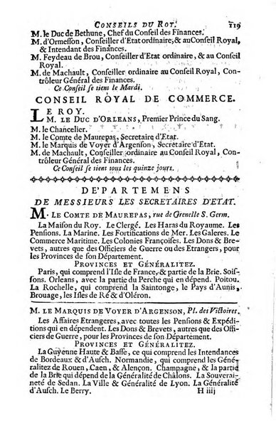 Almanach royal, ... présenté a Sa Majesté pour la premiere fois en 1699 ...