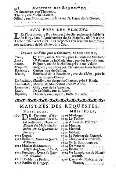 Almanach royal, ... présenté a Sa Majesté pour la premiere fois en 1699 ...