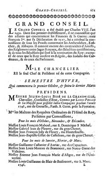 Almanach royal, ... présenté a Sa Majesté pour la premiere fois en 1699 ...