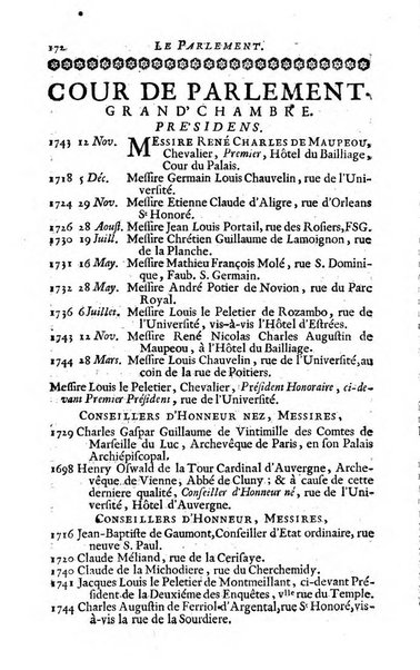 Almanach royal, ... présenté a Sa Majesté pour la premiere fois en 1699 ...