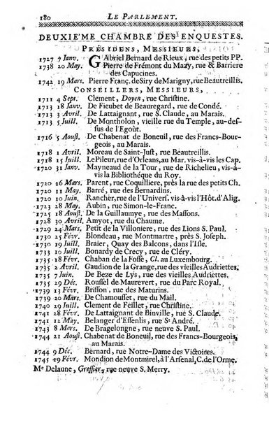 Almanach royal, ... présenté a Sa Majesté pour la premiere fois en 1699 ...