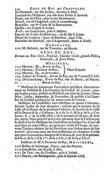 Almanach royal, ... présenté a Sa Majesté pour la premiere fois en 1699 ...