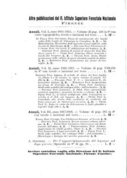 L'alpe rivista forestale italiana fondata dalla Società emiliana pro-montibus et sylvis