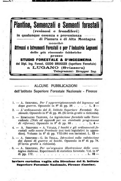 L'alpe rivista forestale italiana fondata dalla Società emiliana pro-montibus et sylvis