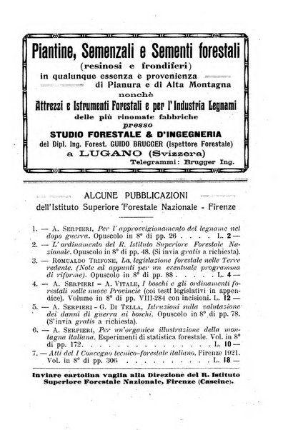 L'alpe rivista forestale italiana fondata dalla Società emiliana pro-montibus et sylvis