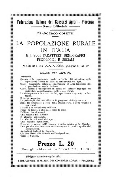 L'alpe rivista forestale italiana fondata dalla Società emiliana pro-montibus et sylvis