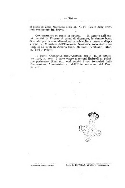 L'alpe rivista forestale italiana fondata dalla Società emiliana pro-montibus et sylvis