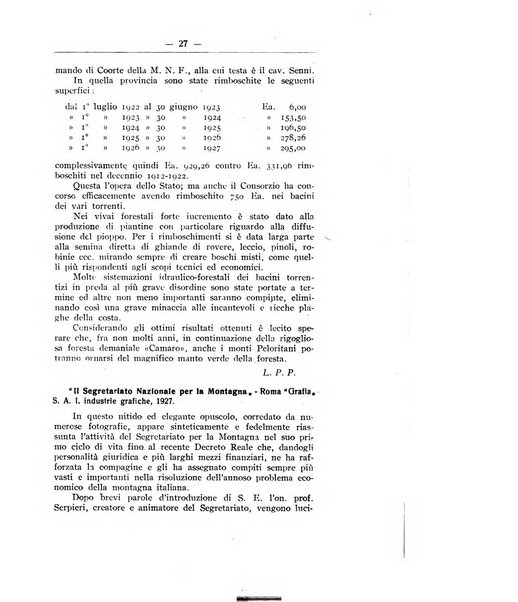 L'alpe rivista forestale italiana fondata dalla Società emiliana pro-montibus et sylvis