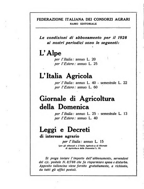 L'alpe rivista forestale italiana fondata dalla Società emiliana pro-montibus et sylvis