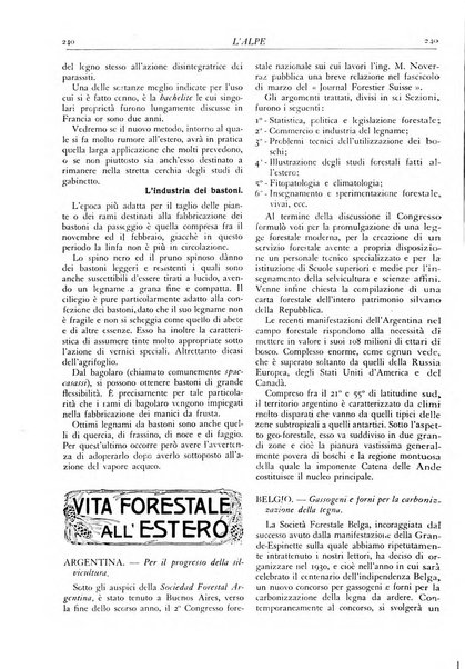 L'alpe rivista forestale italiana fondata dalla Società emiliana pro-montibus et sylvis