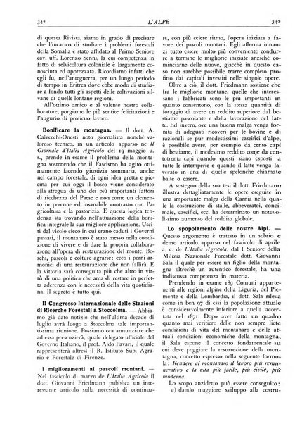 L'alpe rivista forestale italiana fondata dalla Società emiliana pro-montibus et sylvis