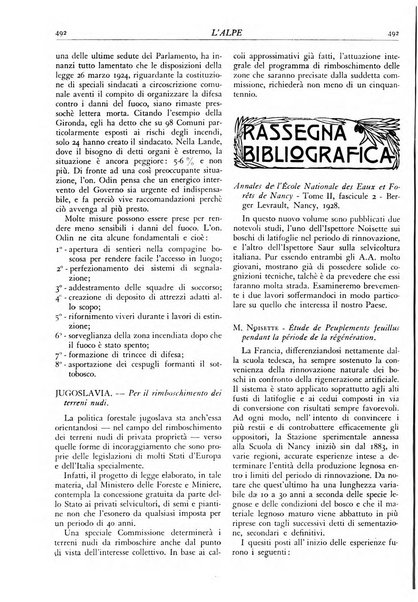 L'alpe rivista forestale italiana fondata dalla Società emiliana pro-montibus et sylvis