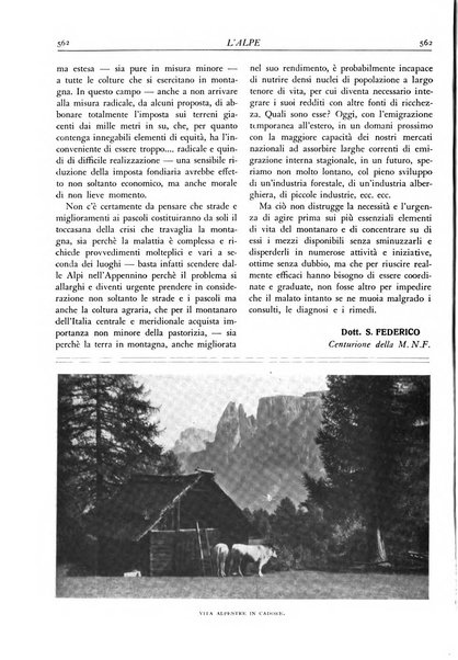 L'alpe rivista forestale italiana fondata dalla Società emiliana pro-montibus et sylvis