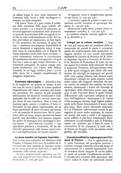 L'alpe rivista forestale italiana fondata dalla Società emiliana pro-montibus et sylvis