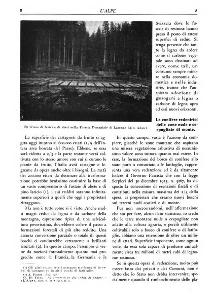 L'alpe rivista forestale italiana fondata dalla Società emiliana pro-montibus et sylvis